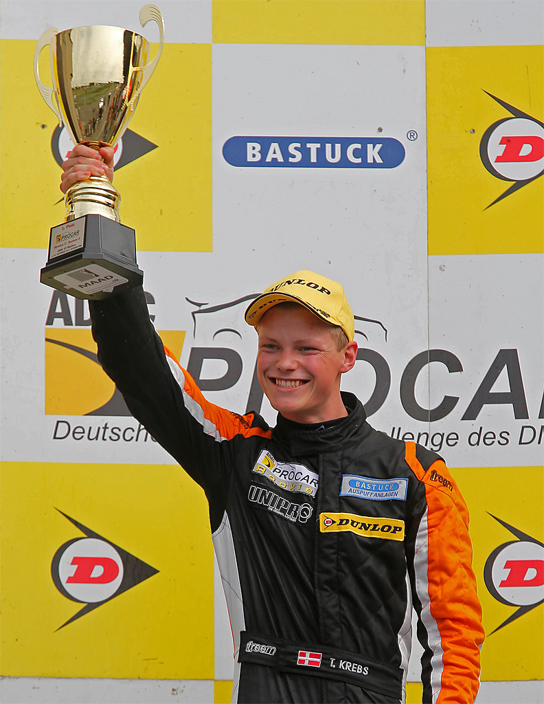 Thomas Krebs kom øverst på sejrspodiet ved ADAC Procar-racet på Slovakiaring